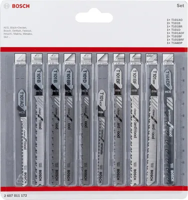 Immagine prodotto di set di 10 lame per seghetto alternativo Clean Cutting, albero a T