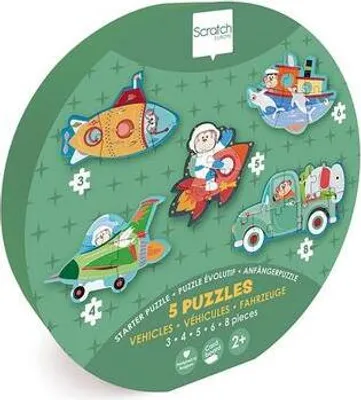 Immagine prodotto di SCRATCH - Puzzle veicoli per principianti 3/4/5/6/8 pezzi