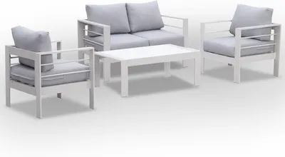 Produktbild von MeXo von GLP HOME Lounge Gartenmöbel set aus Aluminium, Gartenlounge Set für 3-4 Personen, (Spar-Set), Sitzgruppe, Balkonmöbel, Sitzgarnitur Wetterfest für Indoor Outdoor