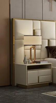 Produktbild von Design Nachttisch Konsole Beistell Tische Schlaf Zimmer Holz Luxus Konsolen Neu