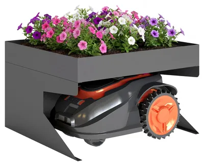 Produktbild von Outsunny Garage für Mähroboter mit Pflanzkasten, Garage für Mähroboter