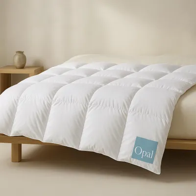 Produktbild von HANSKRUCHEN Opal Daunenbettdecke 155x220 cm Warm 90% Daunen waschbar Allergiker Winterdecke atmungsaktiv Steppdecke weiss