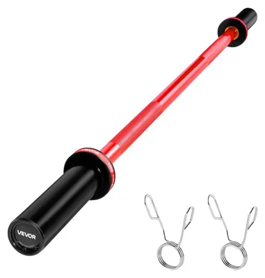Zdjęcie produktu dla Drążek do podciągania się VEVOR o długości 120 cm nadaje się do treningu siłowego, podnoszenia ciężarów, przysiadów, martwego ciągu i wyciskania na ławce.