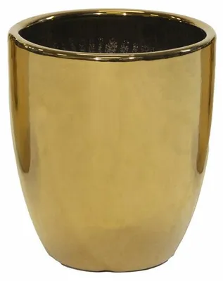 Produktbild von Mega Collections Blumentopf Emperor - rund - gold - D20 x H22 cm - glanzend