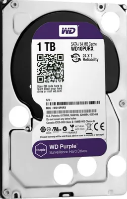 Produktbild von Western Digital WD10PURX Purple 1TB, SATA 3,5"