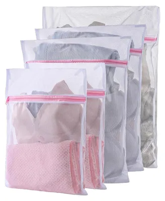 Image de Filets de lavage pour machine à laver, lot de 5, avec fermeture éclair, 3 tailles, en polyester