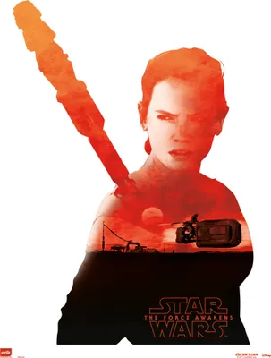 Immagine prodotto di Poster mini di Star Wars, episodio VII, personaggio Rey, dimensione 40x50