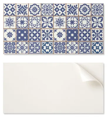 Immagine prodotto di Pannello a parete in vinile per l'arredamento moderno, dimensioni 120 x 60 cm, con decori a motivi piastrellati