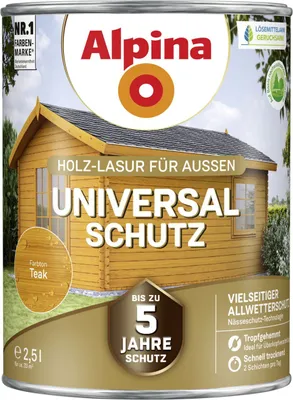 Produktbild von Alpina Holzlasur Universal-Schutz2,5L teak