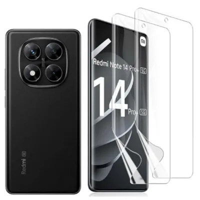 Produktbild von CLM-Tech 2er Set Schutzfolie kompatibel mit Xiaomi Redmi Note 14 Pro 5G / Redmi Note 14 Pro Plus 5G Panzerfolie Panzerglas Crystal Clear Displayschutz 9H Glas Displayfolie Schutzglas - Unterstützt Fingerabdruck-ID - Folie kristallklar 2X Stück
