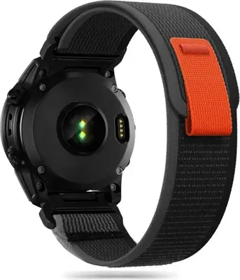 Zdjęcie produktu dla Tech-Protect Nylon Garmin Fenix 5 / 6 / 6 Pro / 7 Black/Orange