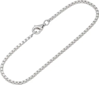 Produktbild von Armband 925 Sterling Silber 19cm Venezianerkette Damen Armandkette diamantiert