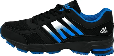 Produktbild von Nowaland Herren Damen Sportschuhe Turnschuhe Laufschuhe Sneaker Hallenschuhe, Schwarz/Royal,43