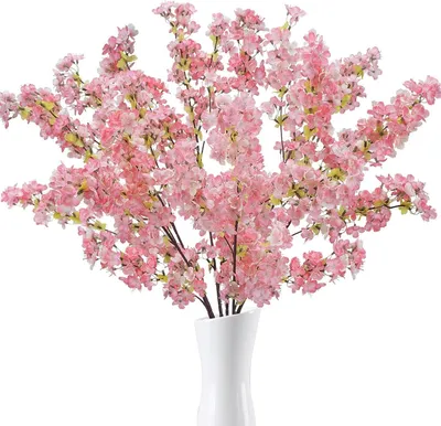 Künstliche Kirschblütenzweige, rosa, 82 cm, 6 Stück