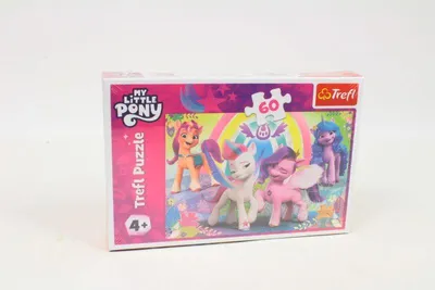Zdjęcie produktu dla Trefl Puzzle Kucyki Pony 60 el. W świecie przyjaźni, 60 szt., Kreskówki, 4 lat(a)