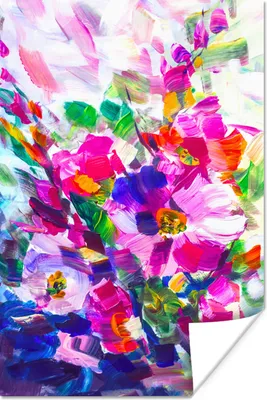 Produktbild von MuchoWow® Poster Impressionismus - Ölmalerei - Farben 20x30 cm - Papierdruck
