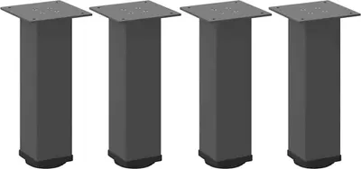 Immagine prodotto di Gambe per tavolino 4 pz Antracite 42-44 cm Acciaio