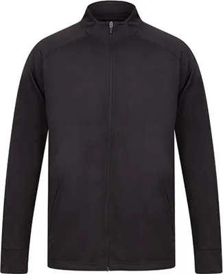 Produktbild von Finden+Hales LV871 | Herren Jacke Adults Knitted Tracksuit Top - Farbe: Black - Größe: L