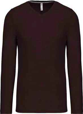 Produktbild von Kariban Herren Langarmshirt Longsleeve Longline T-Shirt Sweatshirt, Größe:M, Farbe:Chocolate