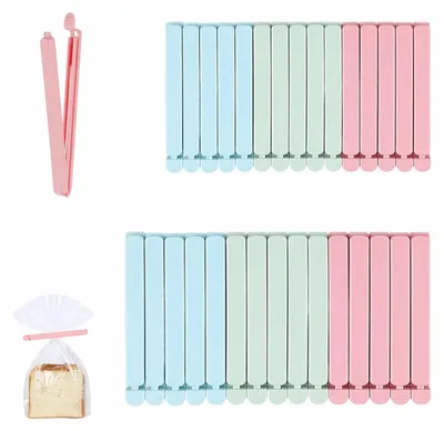 30er-Pack Verschlussclips 12/15,5 cm, Kunststoff, für Tüten