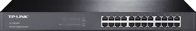 Produktbild von TP-Link TL-SG1024 Ungeniert Gigabit Ethernet (10/100/1000) 1U Schwarz