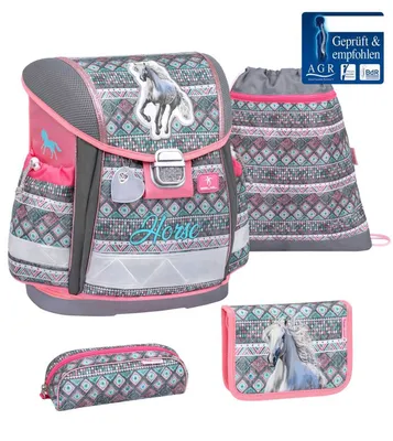 Produktbild von Belmil Classy Schulranzen-Set 4-teilig \Horse Aruba Blue\""