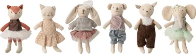 Obrázok produktu pre Bloomingville Bábika Animal friends, ruža, bavlna