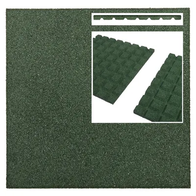 Produktbild von 1 Stk Fallschutzmatte 0,5m x 0,5m Sicherheitsmatte Schutzmatte grün