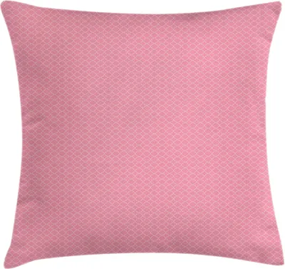 Obrázok produktu pre ABAKUHAUS orientálny obliečka na vankúš, opakujúci sa tradičný jednoduchý vzor s arabskými štvorlístkovými potlačami, 40 x 40 cm, pastelovo ružová a biela