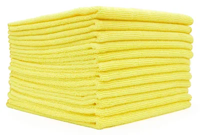 Mikrofasertücher 12er-Pack, 35,6x35,6 cm, 300 g/m², gelb, fusselfrei
