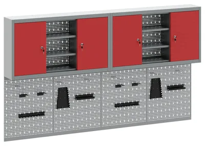 Productafbeelding van vidaXL Gereedschapskast-set, 6 stuks, rood, gepoedercoat staal