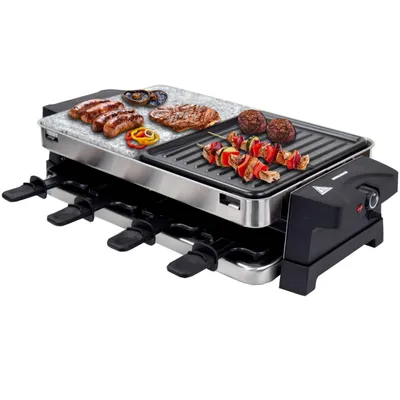 Zdjęcie produktu dla Raclette Grill Bern Powierzchnia grillowa Gorący kamień Grill stołowy 8 os. 1500W