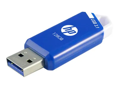 Zdjęcie produktu dla HP x755w, 128 GB, USB Typu-A, 3.2 Gen 1 (3.1 Gen 1), 75 MB/s, Łożysko tulejowe, Niebieski, Biały