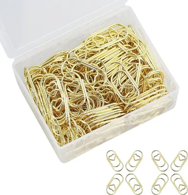 Obrázek produktu pro Mini sponky do kanceláře ve tvaru srdce – 140 kusů – zlaté