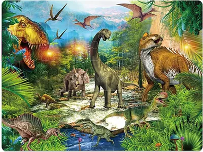 Zdjęcie produktu dla Świecące w ciemności puzzle z dinozaurami - 46 elementów dla dzieci - świecąca w nocy zabawka edukacyjna wspomagająca koncentrację