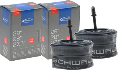 Produktbild von 2x 27.5-29 Zoll SCHWALBE Schlauch No.19A Extra Light 40/62-584/635 SV