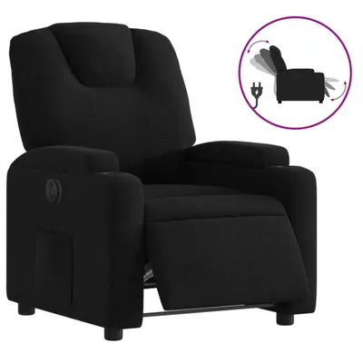 Image de vidaXL Fauteuil relax électrique noir tissu