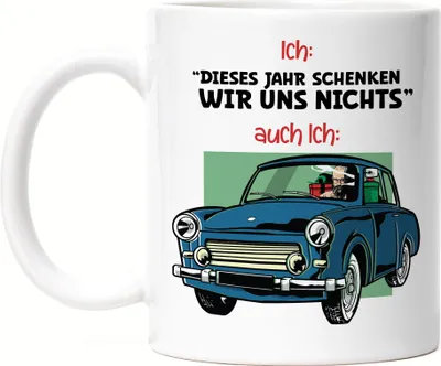 Produktbild von Dieses Jahr Schenken Wir Uns Nichts Tasse Weiß Weihnachten Weihnachtszeit Geschenke Weihnachtsbaum Winter