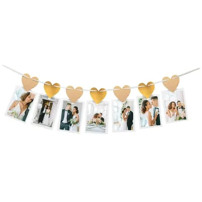Produktbild von Amscan Amscan 9913258 - Fotogirlande Hochzeit, Papier, Bildergirlande, Wanddekoration, Geburtstagsdeko