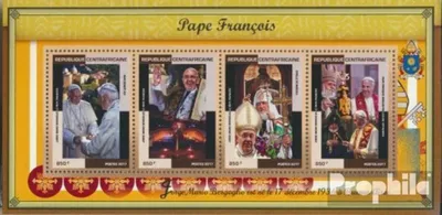 Produktbild von Briefmarken Zentralafrikanische Republik 2017 Mi 7010-7013 Kleinbogen (kompl. Ausgabe) postfrisch Papst Franziskus