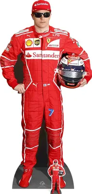 Image de Formule 1 - Kimi Räikkönen - stand en carton grandeur nature - ca. 85x174 cm