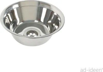 Produktbild von 1 1/2" Edelstahl Spüle Spülbecken Rundspüle Ø 24 cm Waschbecken Küche Marktstand