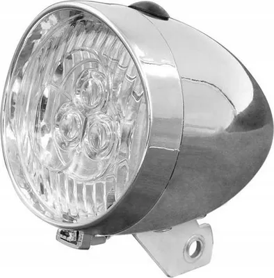 Zdjęcie produktu dla Lampka rowerowa 3 LED retro na widelec BATERIE AAA