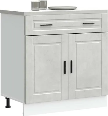 Produktbild von Hochwertig Küchenunterschrank Porto Betongrau Holzwerkstoff 853981
