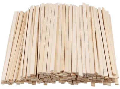 Bambus-Holzstäbe 600 Stk., 300x3x9 mm, quadratisch, für DIY