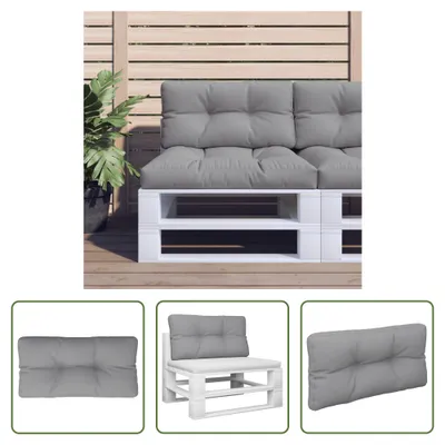 Productafbeelding van Living Store Palletkussen, grijs, 80x40x12 cm, stof