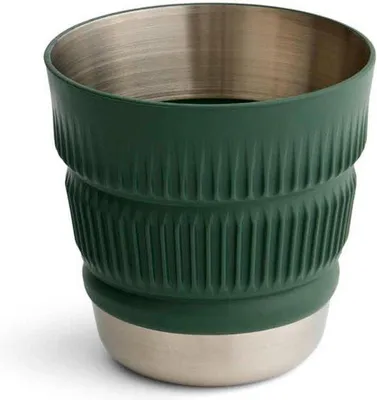 Produktbild von Edelstahl faltbare 16 oz Campingbecher grün