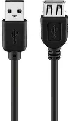 Image de goobay Cable USB2++ extension bk 5,0 m | HighSpeed