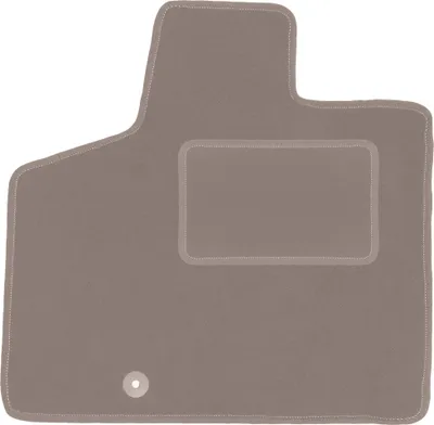 Produktbild von Fahrerfußmatte Velours beige passend für Chrysler Voyager V (2008-2016, Minivan) – mit Befestigungen – passgenau