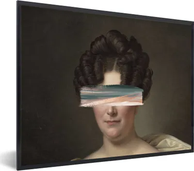 Produktbild von MuchoWow® Gerahmtes Poster Johanna Henriëtte Engelen - Dubois Drahonet - Pastell 80x60 cm - Poster mit Schwarzem Bilderrahmen Wandposter Rahmen Foto Bilder - Schwarzem - Mit Gestell